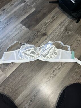 Goddess White Satin Underwire Bra